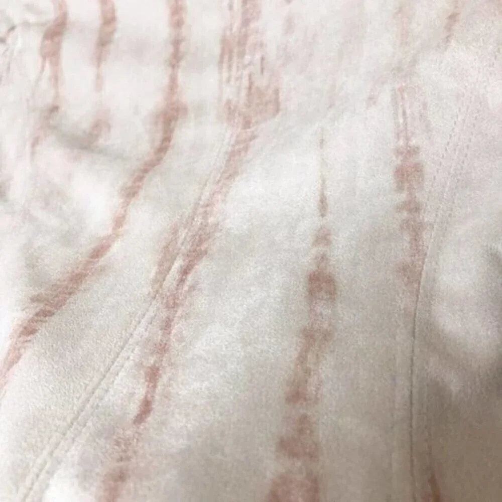 BLANKNYC Tie Dye Faux Suede Drape Front Jacket